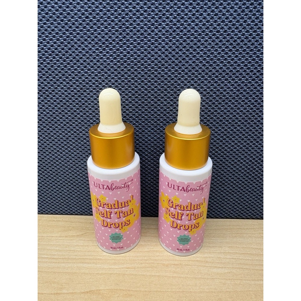 2x Ulta Beauty ISLAND PINEAPPLE GRADUAL SELF TAN DROPS 1 Oz Ea. Rare Ltd Edition